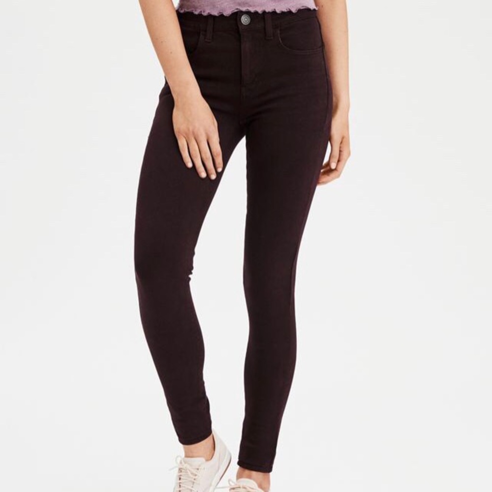 Burgundy American Eagle Jeans